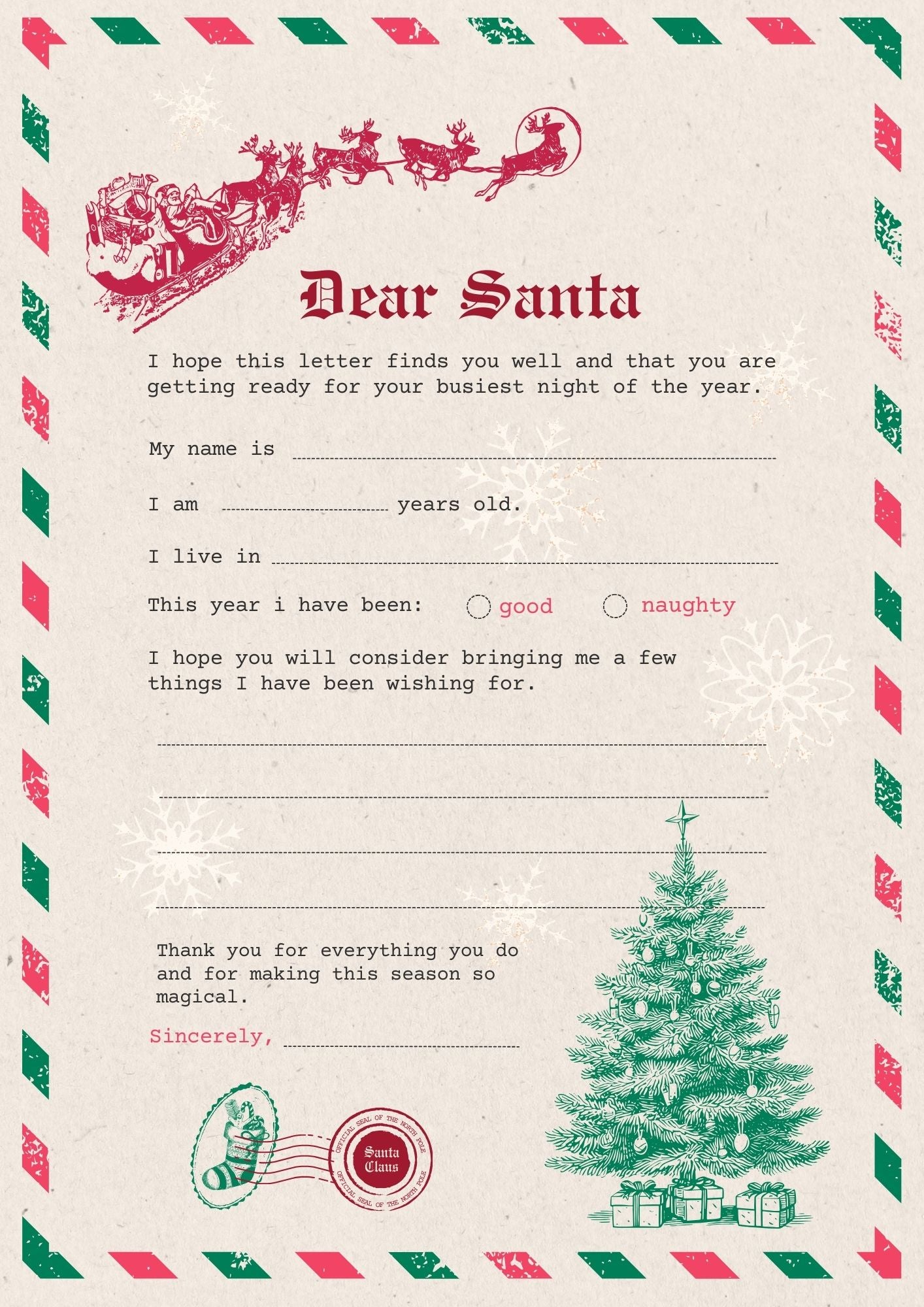 Classic Letter to Santa