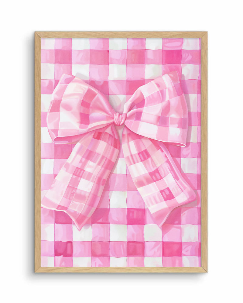 Gingham Pink Bow